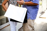 Mature couple enjoying shopping around