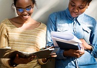 Two students studying together