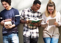 Group of students studying together