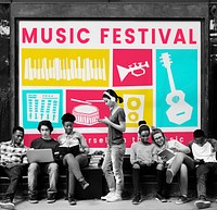 Illustration of music festival passion leisure activity