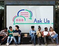 Ask Us Internet Assistance Concept