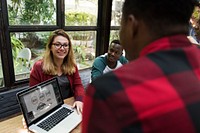 Group of students studying together