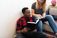 Group of students studying together