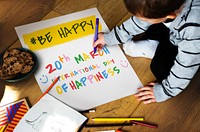 International Day Of Happiness Concept