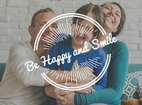 Family Enjoy Life Together Happiness Positive Life Word Graphic