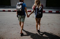 Couple traveling together wanderlust trip