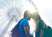 Photo Gradient Style with Couple staring at each other carousel background