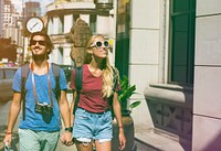 Photo Gradient Style with Couple traveling together wanderlust trip