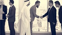 Business Partners Introductionary Handshake Bow