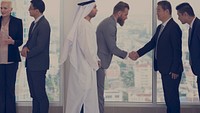 Business Partners Introductionary Handshake Bow