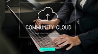 People Using Technology Digital Device with Cloud Computing Icon Graphic