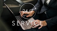 Customer Service 24 hours 7 Days Support Graphic