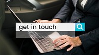 Get In Touch Network Connection Search Bar Magnifying Glass Graphic