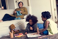 African Descent Family House Home Resting Living