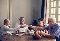 Senior Lifestyle Tea Break Togetherness