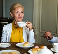 Senior Woman Lifestyle Tea Break