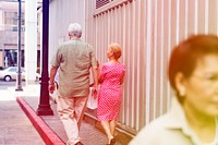 Photo Gradient Style with Senior Adult Couple Shopping Lifestyle