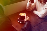 Couple Drinking Coffee Shop Relax