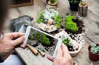 Digital Technology Device Gardening Background
