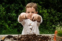 Little Kid Playful Cheeky Dirt