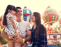 Family Holiday Vacation Amusement Park Togetherness