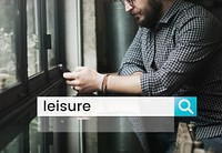 Leisure Relax Lifestyle Search Box Magnifying Glass Graphic