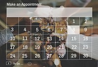 Illustration of calendar appointment schedule organizer