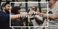 Friends Drink Beer Together Happiness Cheers