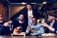 Diverse People Hang Out Pub Friendship