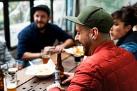 Diverse People Hang Out Pub Friendship