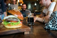 Diverse People Hang Out Pub Friendship