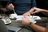 Coffee Cafe Colleagues Meeting Friends