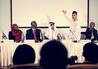 Muslim Explaining Speaker Presentation Conference Partnership