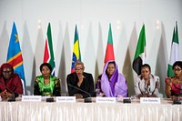 A Group of Business People Participating in a Panel Discussion 