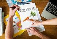 Illustration of nutritious carrot healthy food
