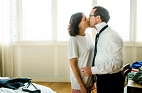 Husband Wife Kiss Romance Lifestyle