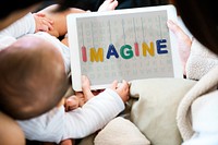 Illustration of imagine inspiration word