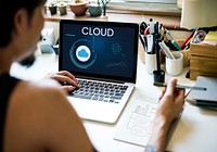 Cloud Network Online Storage Database Server Graphic