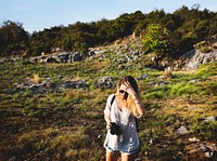 Young Woman Travel Nature Concept