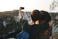 Young Women Travel Together Concept