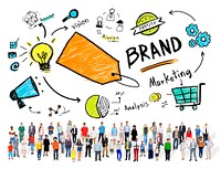 DIverse Crowd People Marketing Brand Concept