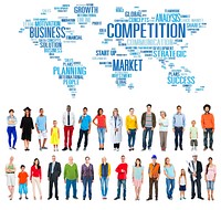 Global Competition Business Marketing Planning Concept