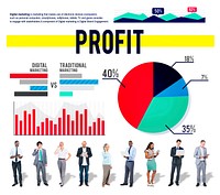 Profit Gain Business Marketing Finance Concept