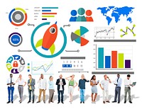 New Business Chart Innovation Teamwork Global Business Concept