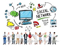 Social Network Social Media Business People Technology Concept