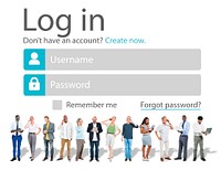 Business People Account LogIn Security Protection Concept