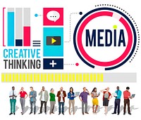 Media Communication Connect Creative Thinking Concept