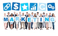 Marketing Business People Team Teamwork Success Strategy Concept