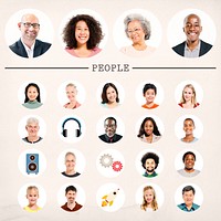 Faces People Diversity Community Portrait Concept