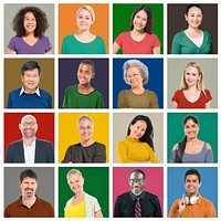 People Diversity Faces Human Face Portrait Community Concept